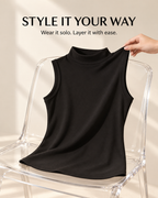 Women’s Sleeveless Mock-Neck Top