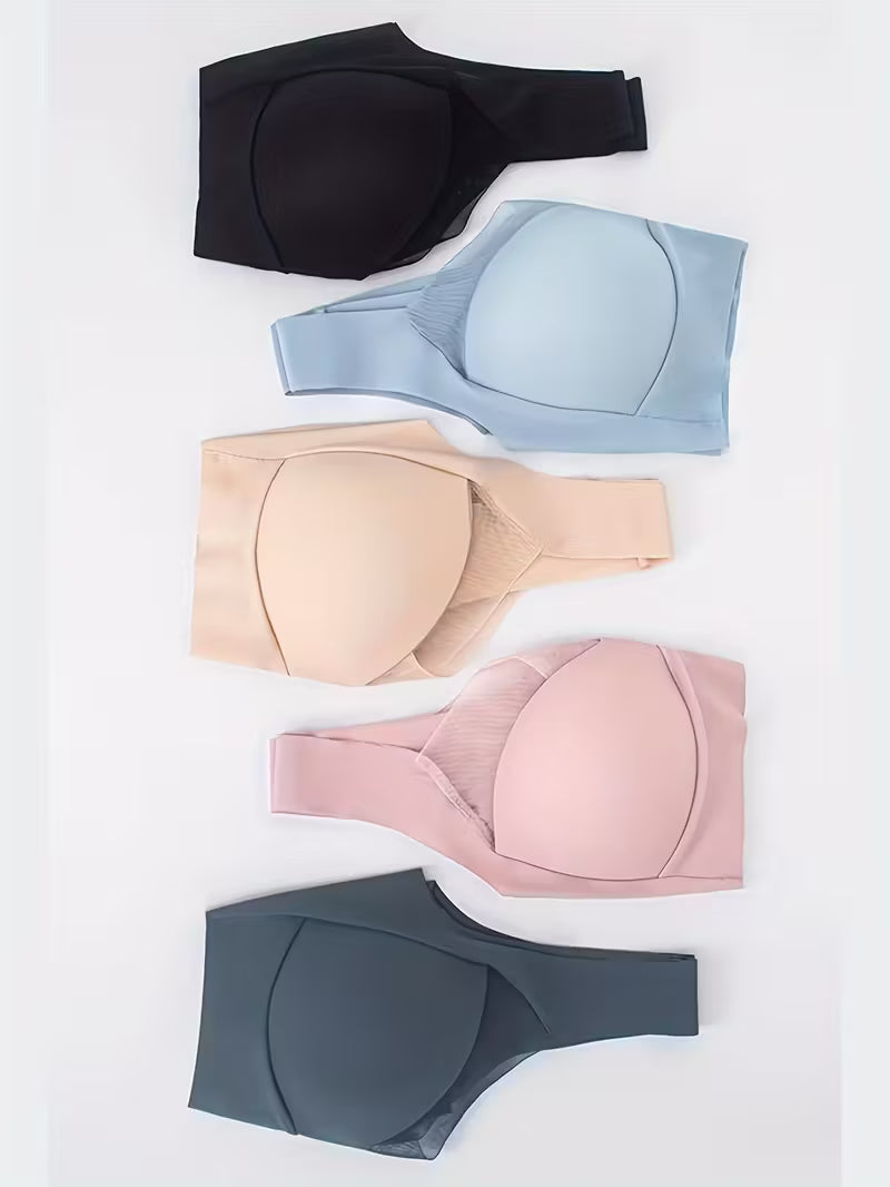 Women’s Wire-Free Crossover Comfort Bra with Breathable Mesh