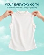 Women’s Sleeveless Mock-Neck Top
