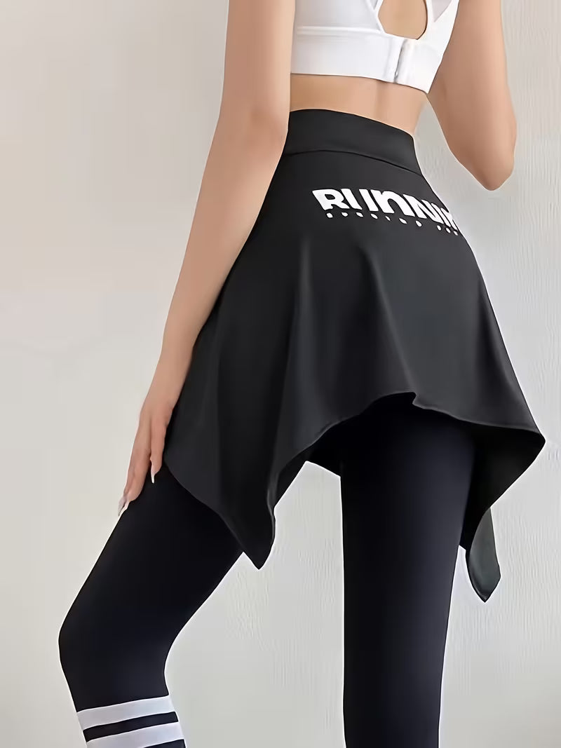 Women’s Sports Waist Wrap – Hip Coverage Layer for Leggings | Black & Charcoal Grey