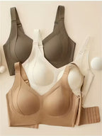 Women’s Ribbed Wire-Free Everyday Bra with Wide Straps