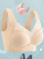 Women’s Wire-Free Crossover Comfort Bra with Breathable Mesh