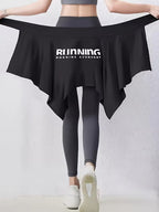 Women’s Sports Waist Wrap – Hip Coverage Layer for Leggings | Black & Charcoal Grey